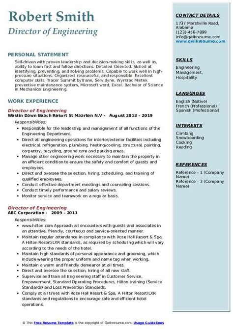 director engineering resume