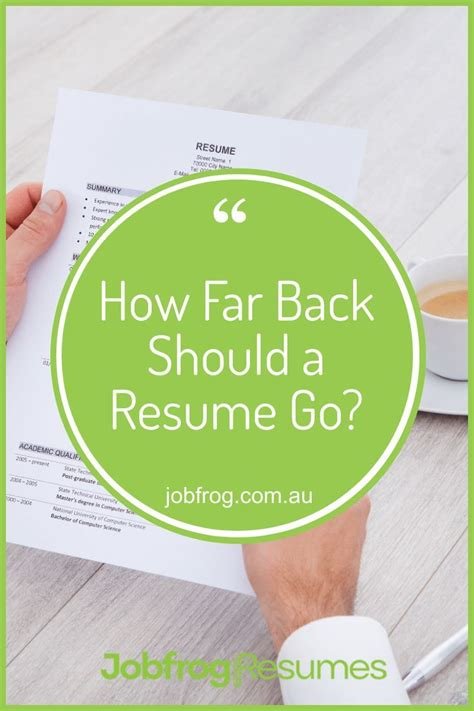 how far to go back on resume