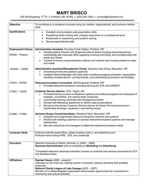 how many years of work experience on a resume