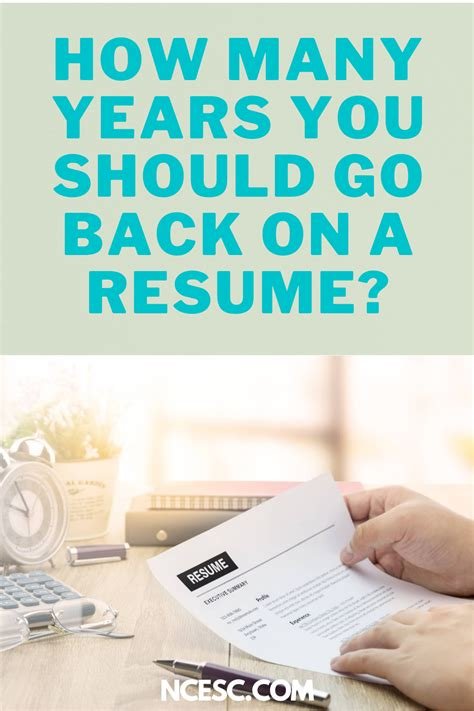 how many years should you go back on a resume