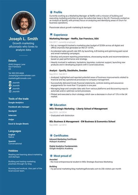 resume cv builder free