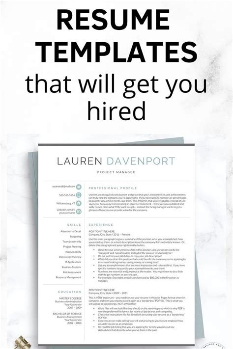 resume examples that get you hired